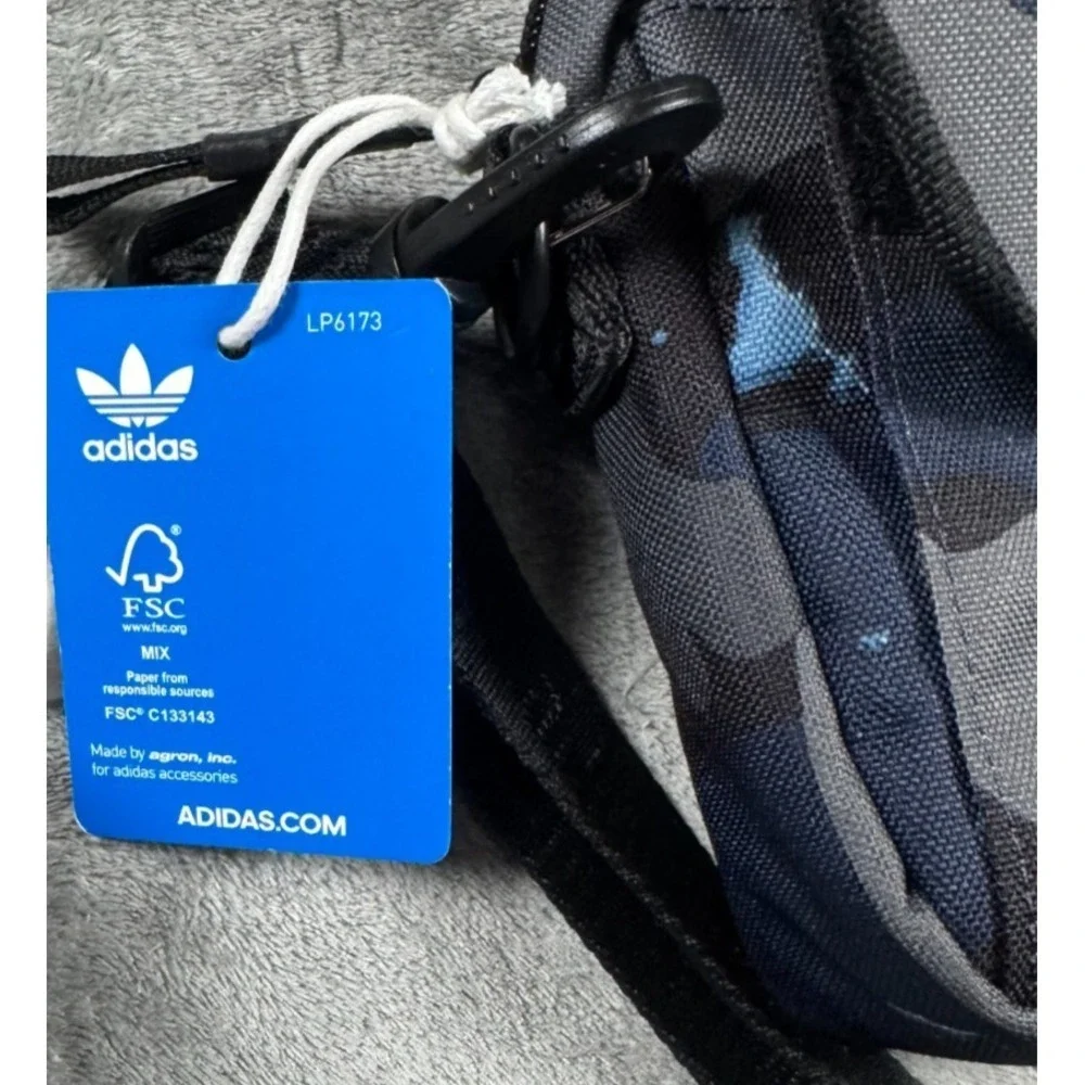 Adidas Originals Utility Festival Crossbody Bag Rain Camo Blue One Size LP6173